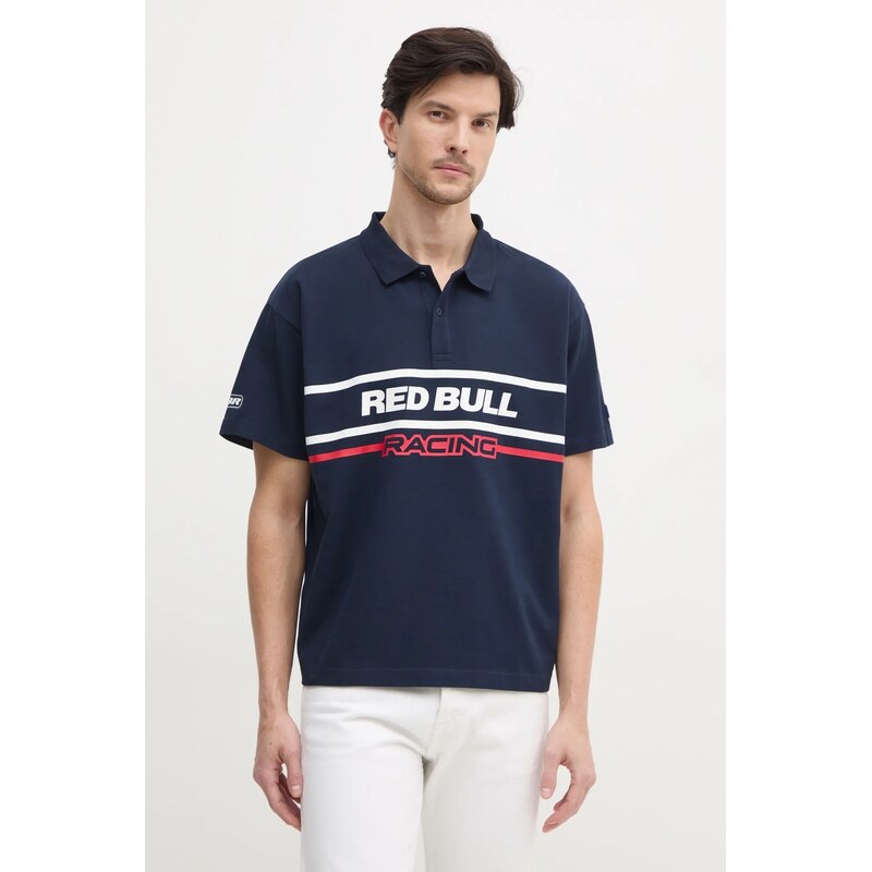 Bavlnené polo tričko Red Bull Racing x Pepe Jeans MOTO PANEL POLO 61990368