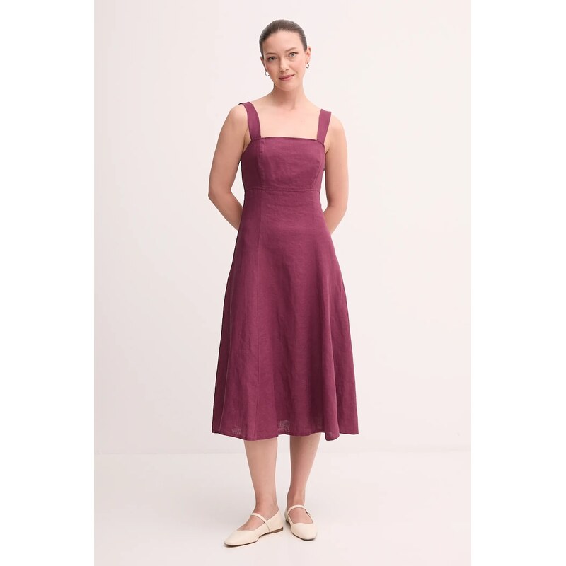 Ľanové šaty United Colors of Benetton 64858668