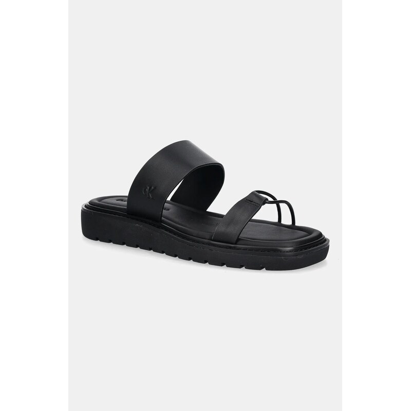 Kožené šľapky Calvin Klein Jeans ROPE SANDAL SOFT LTH MG 63565427