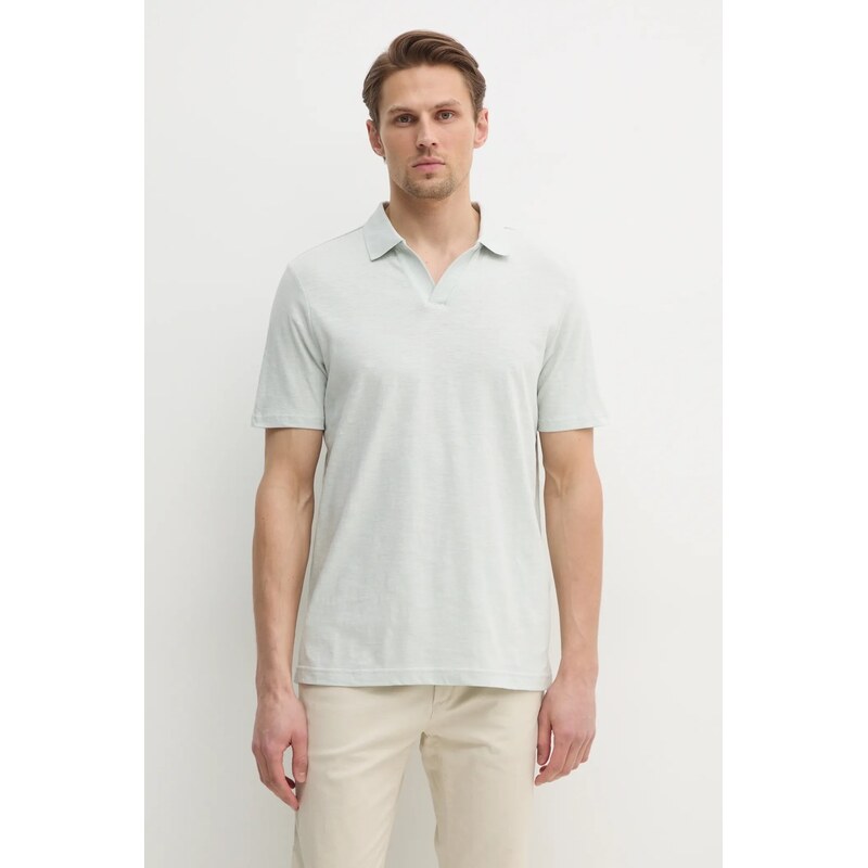 Polo tričko s prímesou ľanu Calvin Klein 62066745