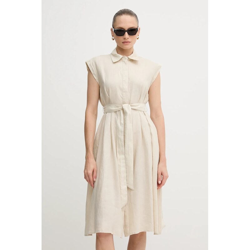 Ľanové šaty United Colors of Benetton 63565353