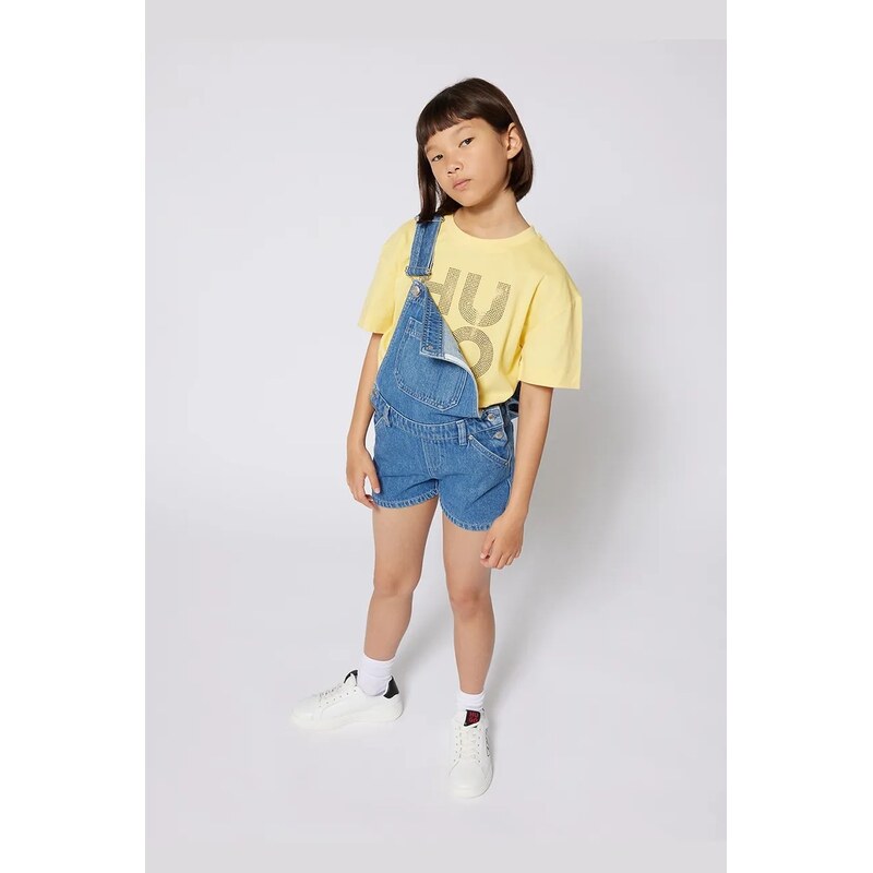 Detské rifľové nohavice na traky HUGO 62045664