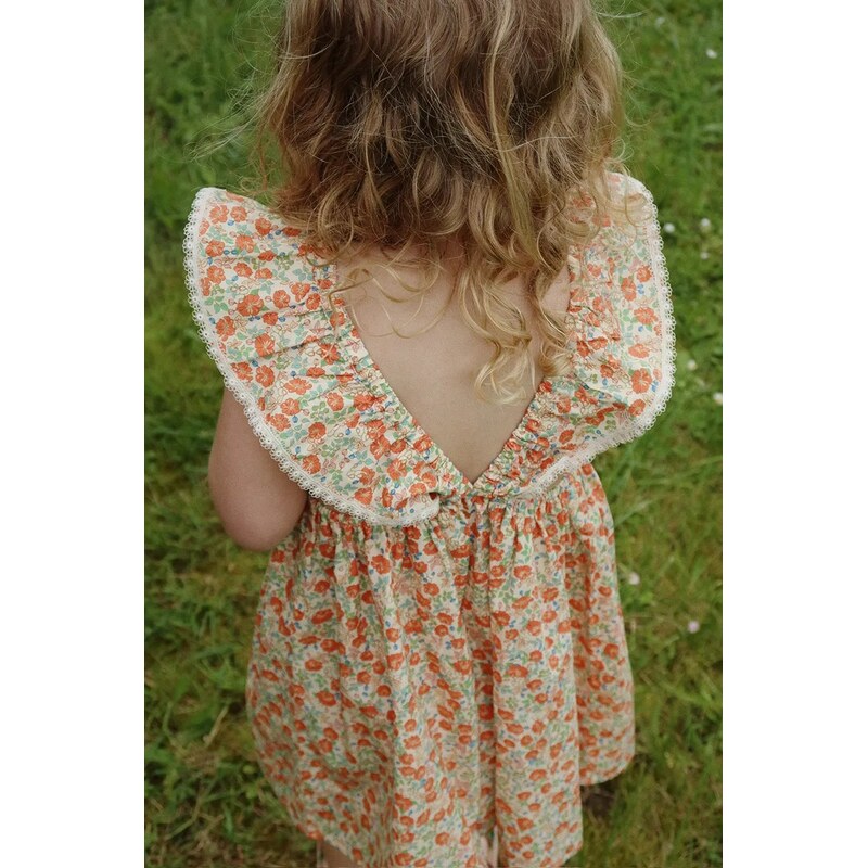 Dievčenské bavlnené šaty Konges Sløjd VERBENA DRESS GOTS 62598984