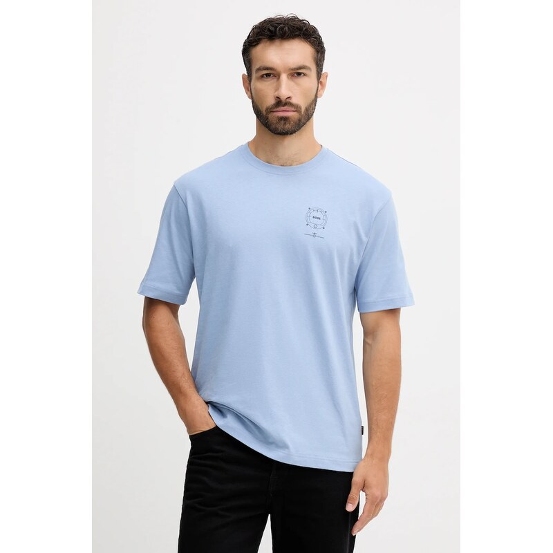 Bavlnené tričko BOSS Orange Te_voyage 64585972