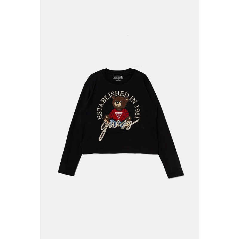 Detská bavlnená košeľa s dlhým rukávom Guess 57029951