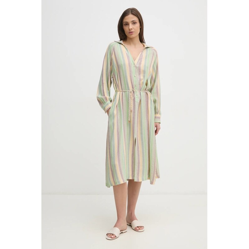 Šaty s prímesou ľanu La Petite Française RIVA 62177028