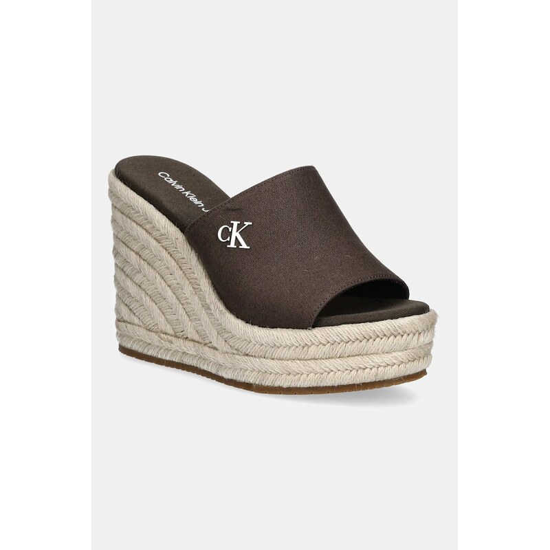 Šľapky Calvin Klein Jeans WEDGE ROPE SLIDE MG 62217412