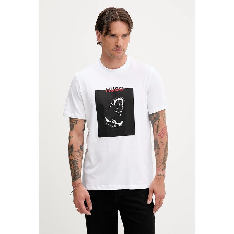 Bavlnené tričko HUGO Dobero 63759201