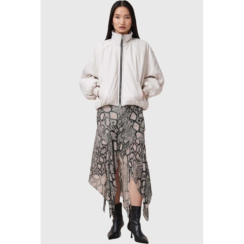 Sukňa s prímesou hodvábu AllSaints CASSIE 63996506