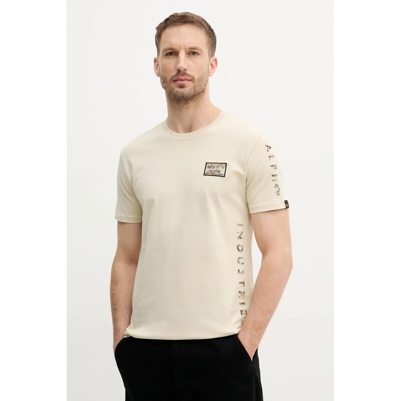 Bavlnené tričko Alpha Industries Camo Sleeve T 62404047