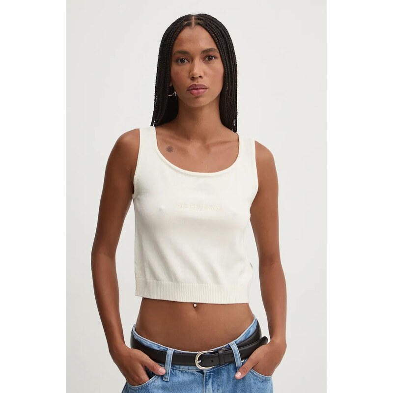 Top s prímesou hodvábu Guess Jeans 66512078