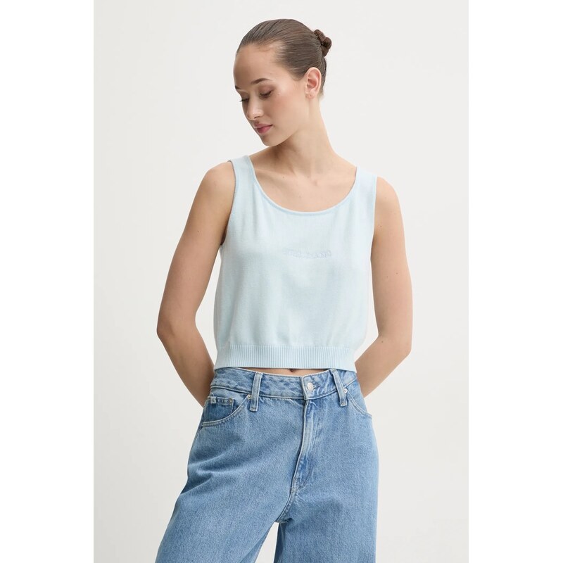 Top s prímesou hodvábu Guess Jeans 66512079