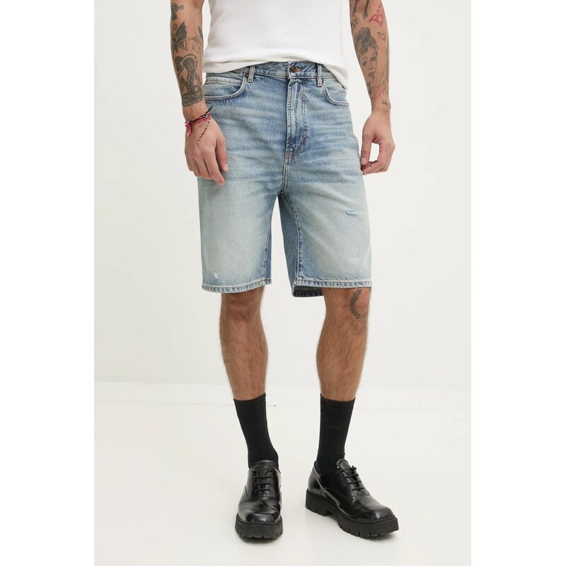 Rifľové krátke nohavice HUGO 62349837