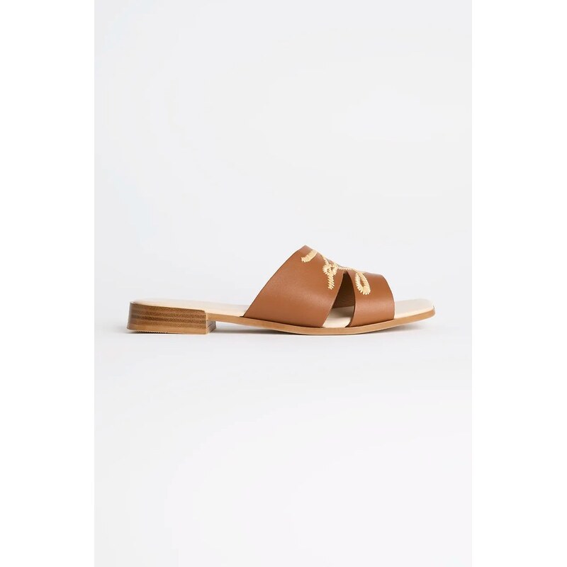 Kožené šľapky Karl Lagerfeld PETALO 62326288