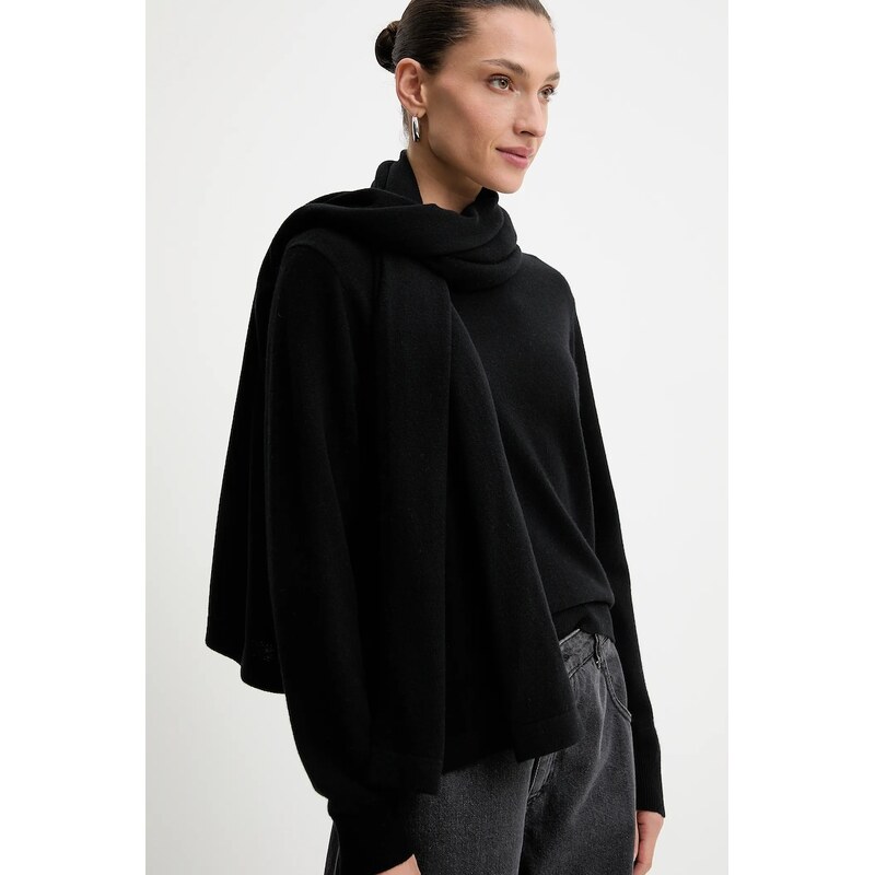 Sveter z merino vlny so šálom Answear.LAB 65297099