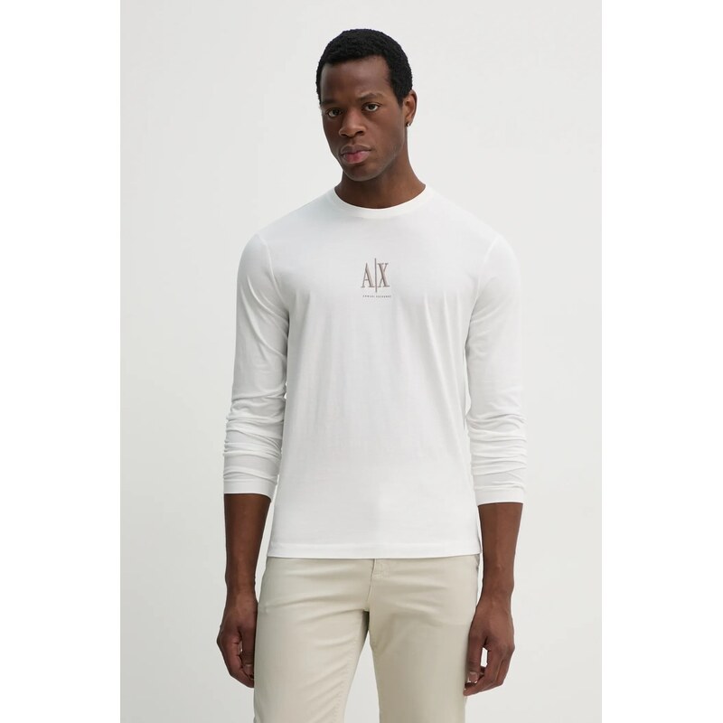 Bavlnené tričko s dlhým rukávom Armani Exchange 62398782