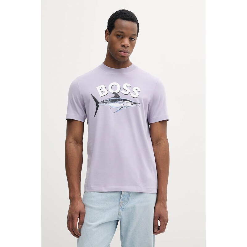 Bavlnené tričko BOSS Orange 63122783