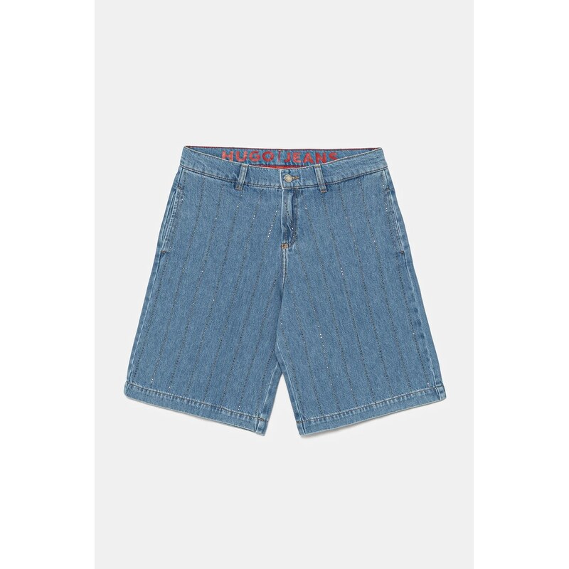 Detské rifľové krátke nohavice HUGO 62410767