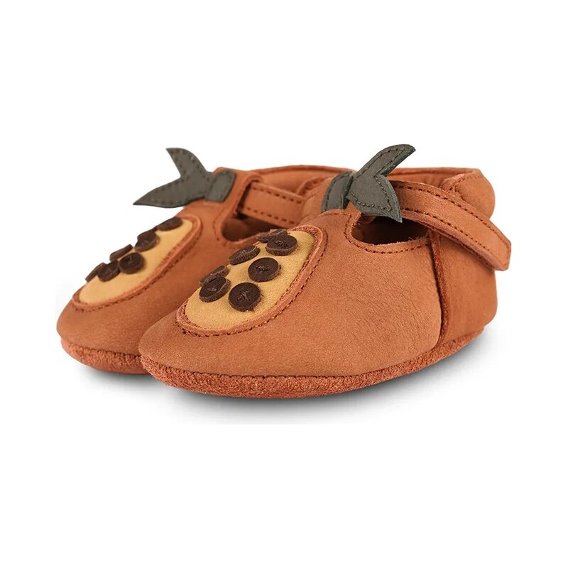 Semišové topánky pre bábätká Donsje Nanoe Shoes Papaya 62458946