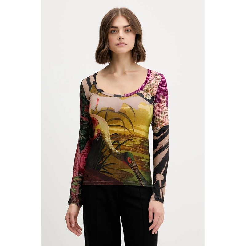 Tričko s dlhým rukávom Desigual JAPON LACROIX 66513908