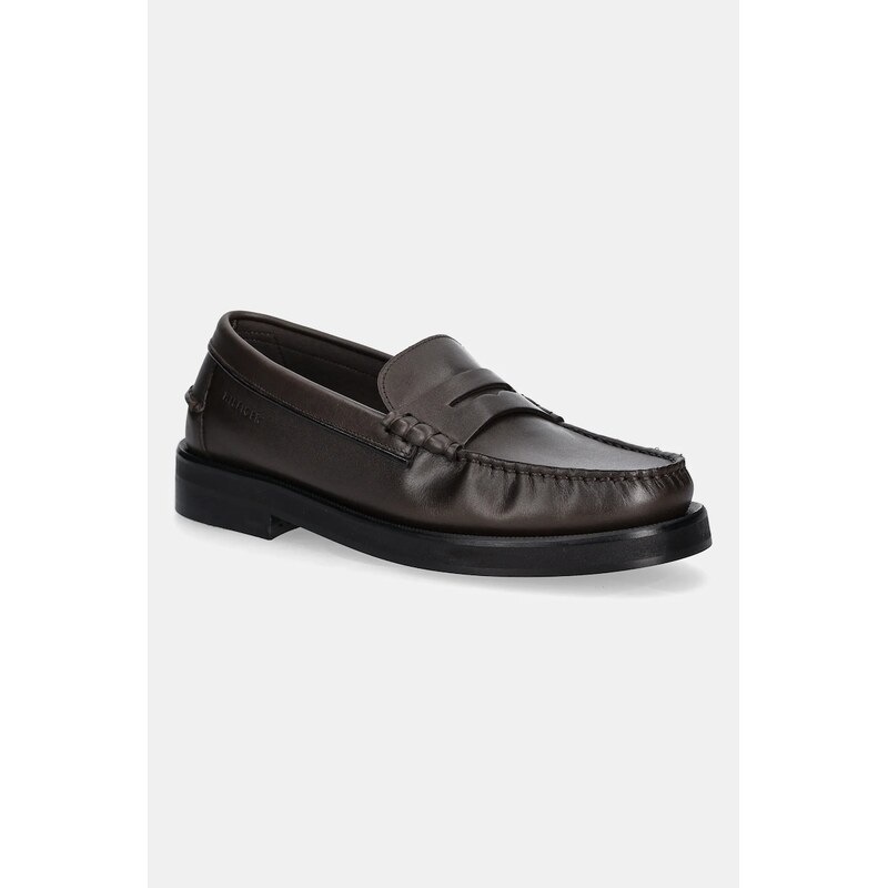 Kožené mokasíny Tommy Hilfiger CLASSIC HIGH HILFIGER LTH LOAFER 65051843