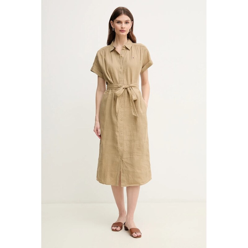 Ľanové šaty Tommy Hilfiger 62607778