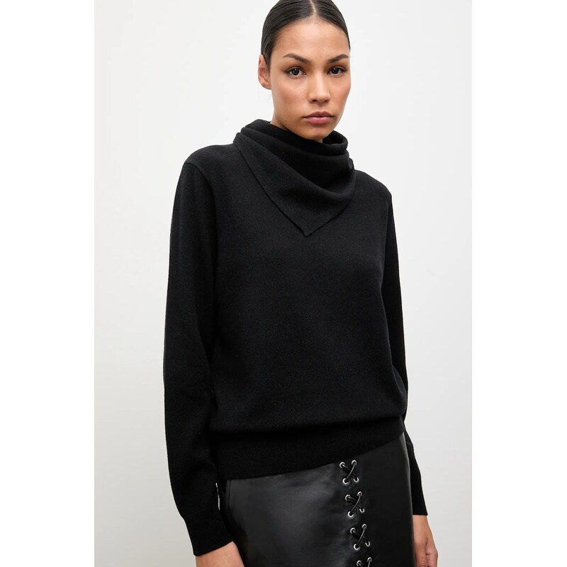 Sveter z merino vlny so šatkou Answear.LAB 65297146