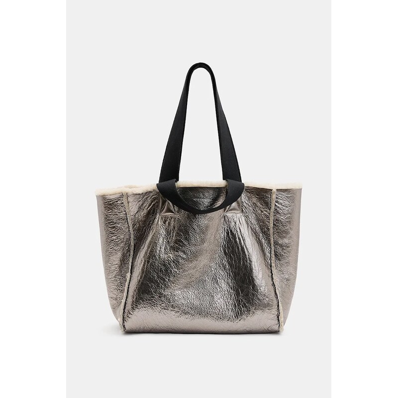 Obojstranná kožená taška AllSaints IZZY SHEARLING 63996197