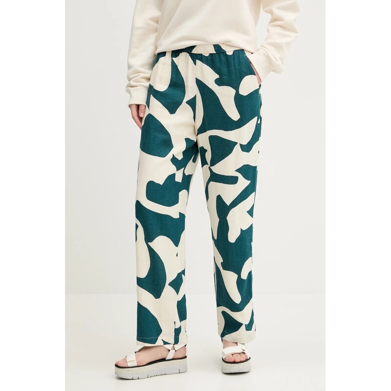 Ľanové nohavice Abercrombie & Fitch 62737908