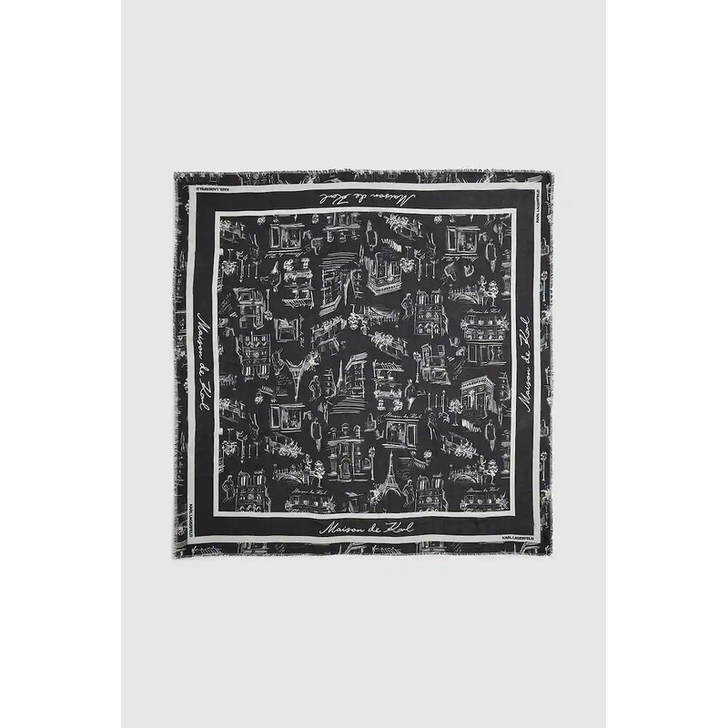 Šatka s hodvábom Karl Lagerfeld K/SKETCH 65177027