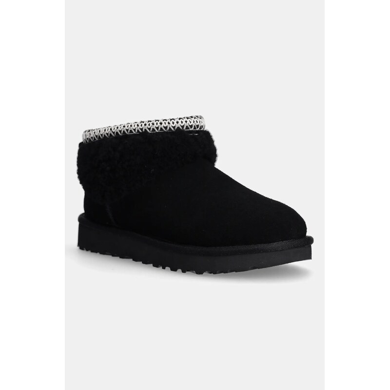 Semišové snehule UGG Classic Ultra Mini Maxi Curly 60179600