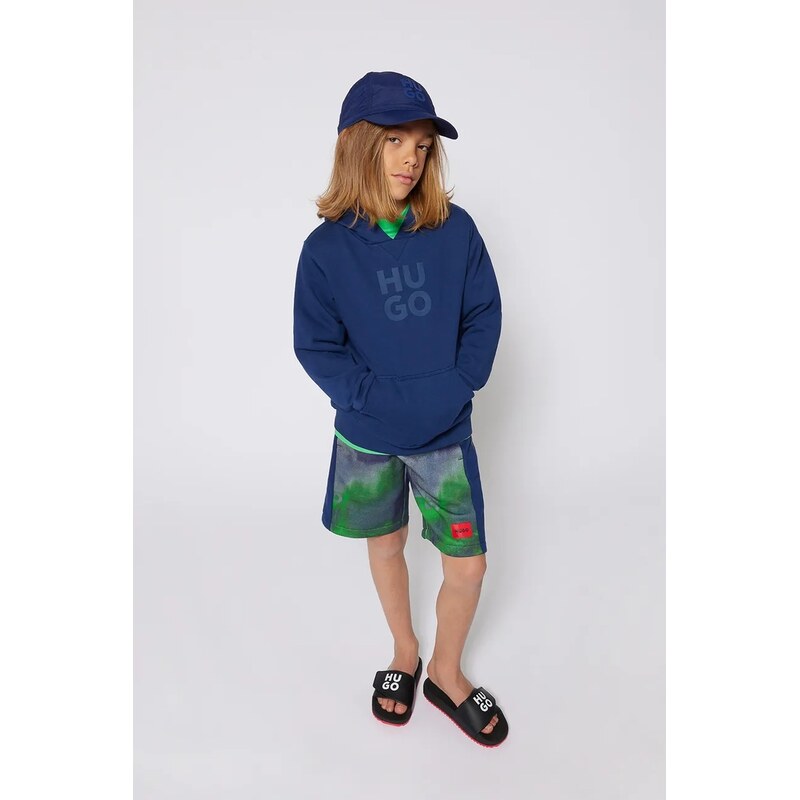 Detská bavlnená mikina HUGO 62807758
