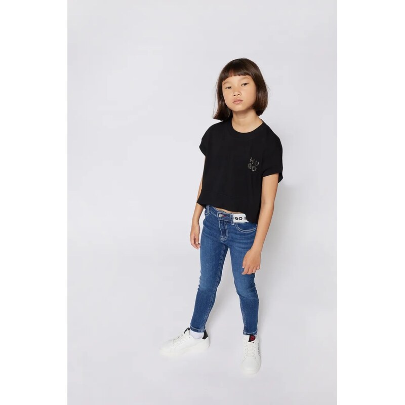 Detské bavlnené tričko HUGO 62807912