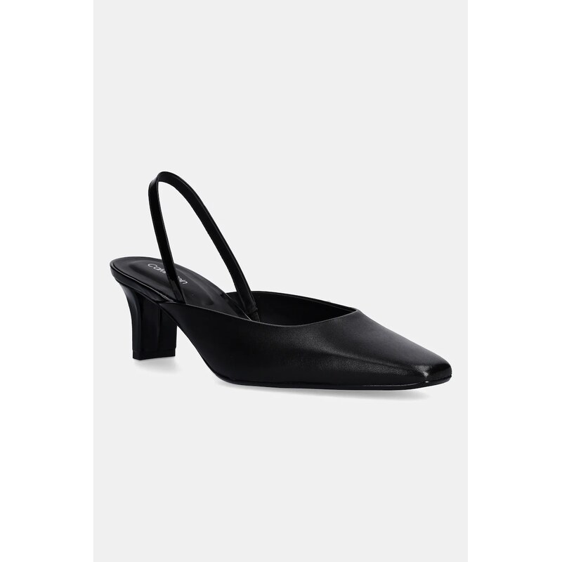 Kožené lodičky Calvin Klein HEEL SLING PUMP 50 - LTH 60538878