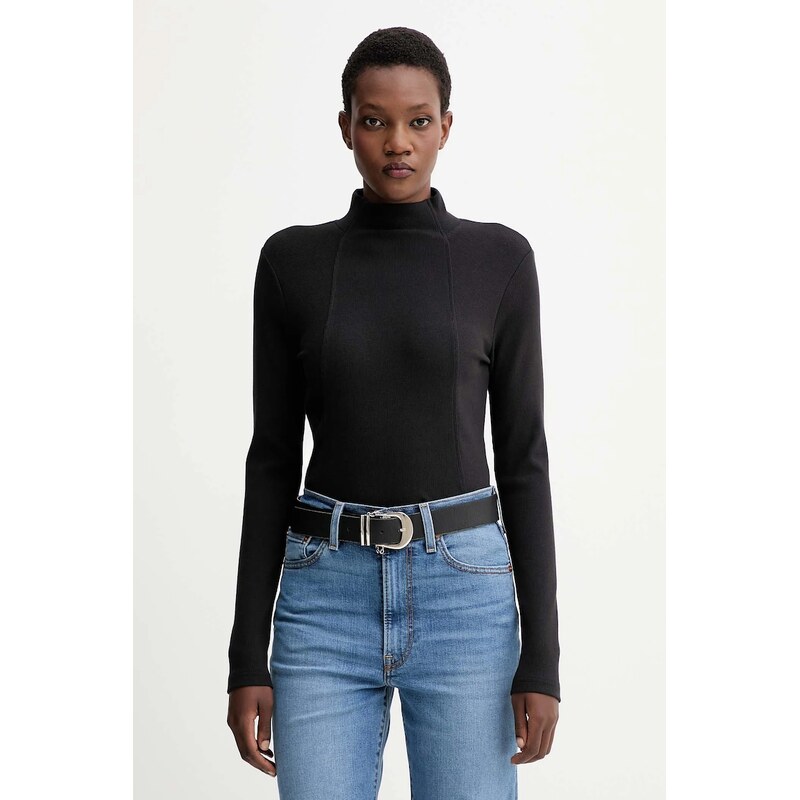 Tričko s dlhým rukávom G-Star 0 A line slim rib mock 66514091