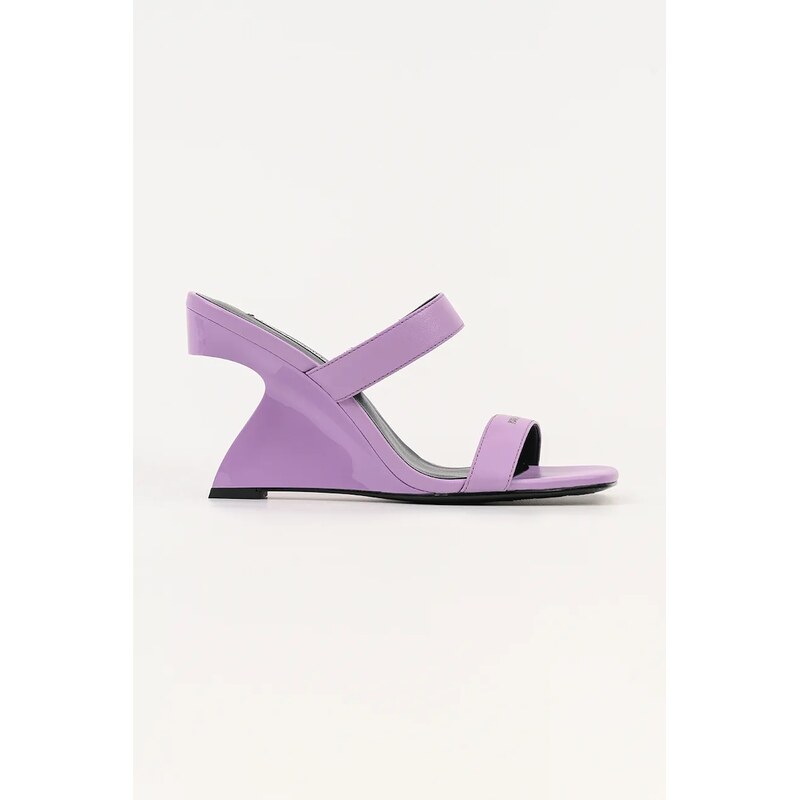 Kožené šľapky Karl Lagerfeld WAVERLY 64280519