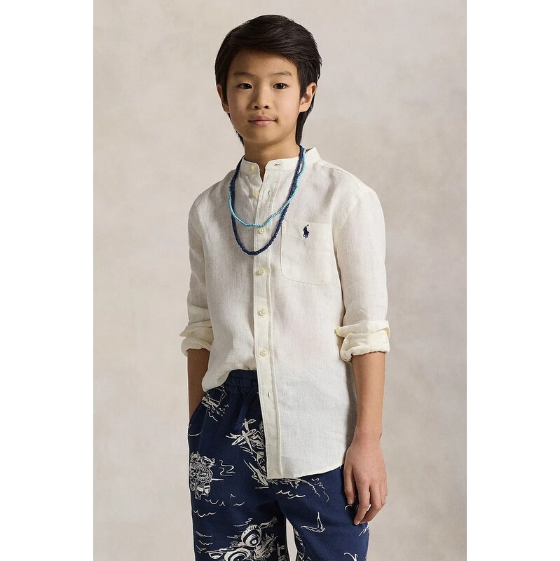 Detská ľanová košeľa Polo Ralph Lauren 62807677