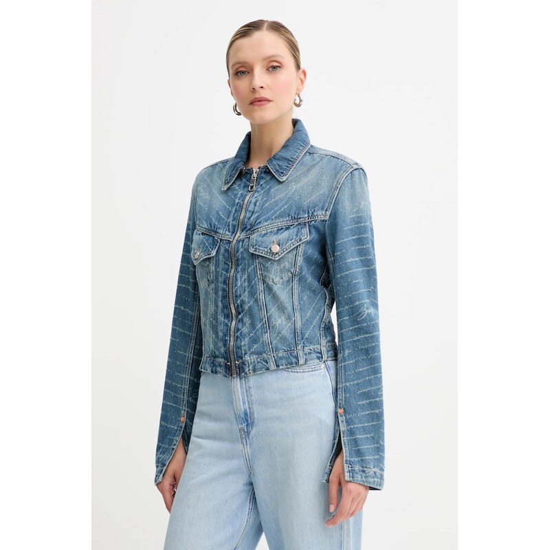 Rifľová bunda BOSS Orange C_DNM ZP TRCK JACKET 65212529