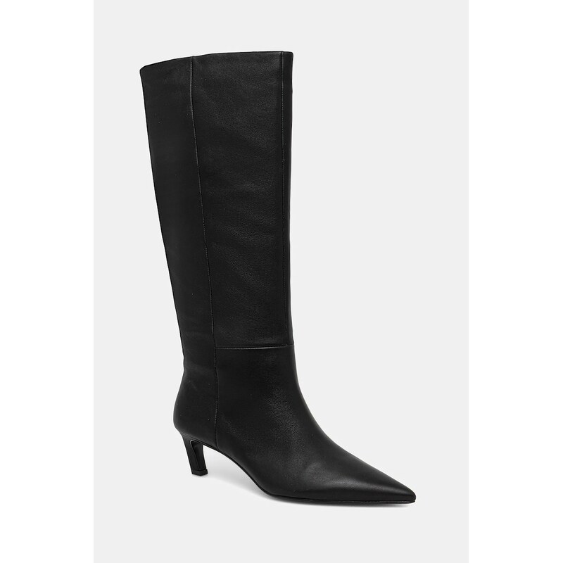 Kožené čižmy Calvin Klein ESS KITTEN HEEL LONG BOOTS 65245746