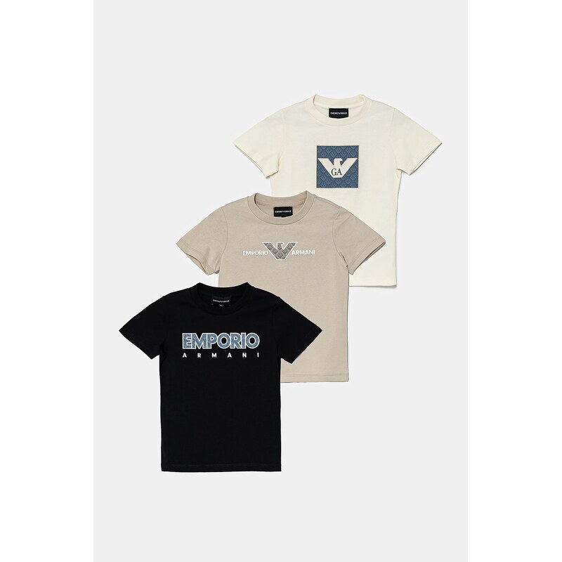 Detské bavlnené tričko Emporio Armani 3-pak 62970351