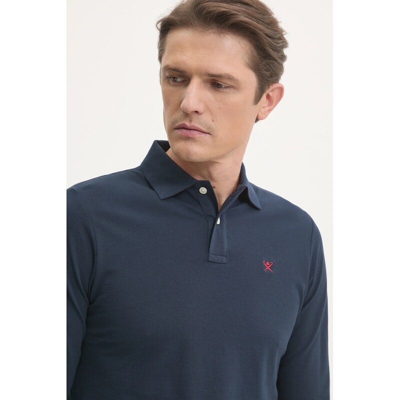 Bavlnené tričko s dlhým rukávom Hackett London 60747756