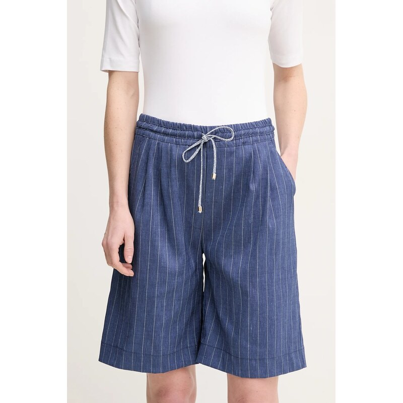 Šortky s prímesou ľanu La Petite Française SOLANGE 62945865