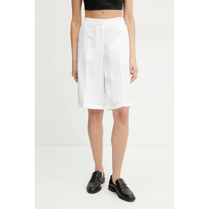 Šortky s prímesou ľanu BOSS 62903943