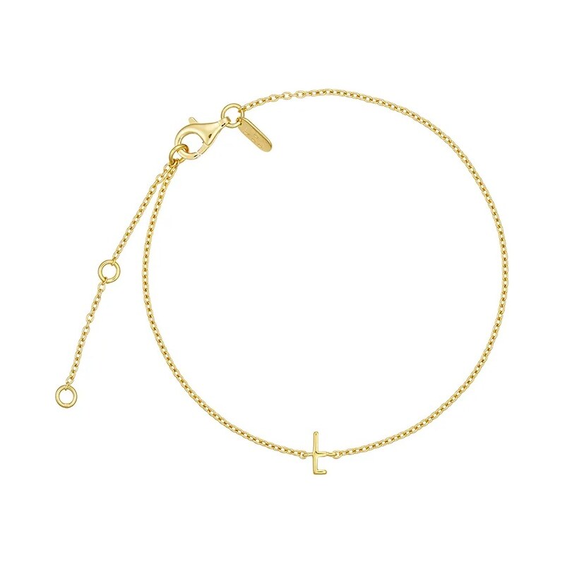 Strieborný pozlátený náramok Design Letters 60861484