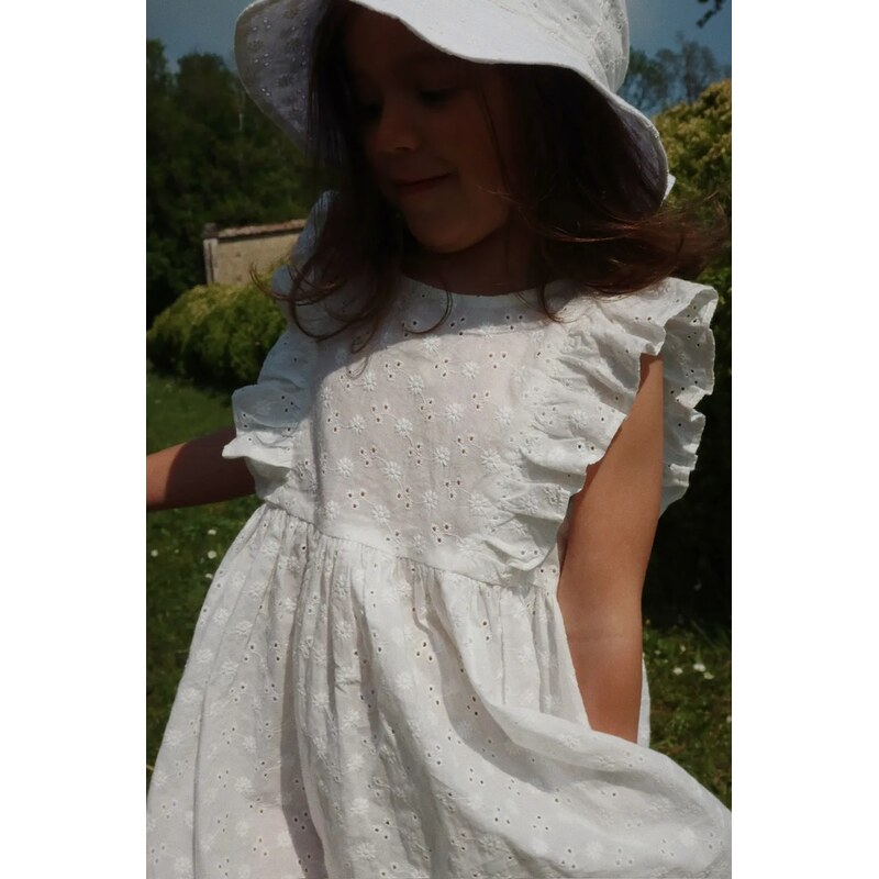 Dievčenské bavlnené šaty Konges Sløjd LACEY DRESS 62903965