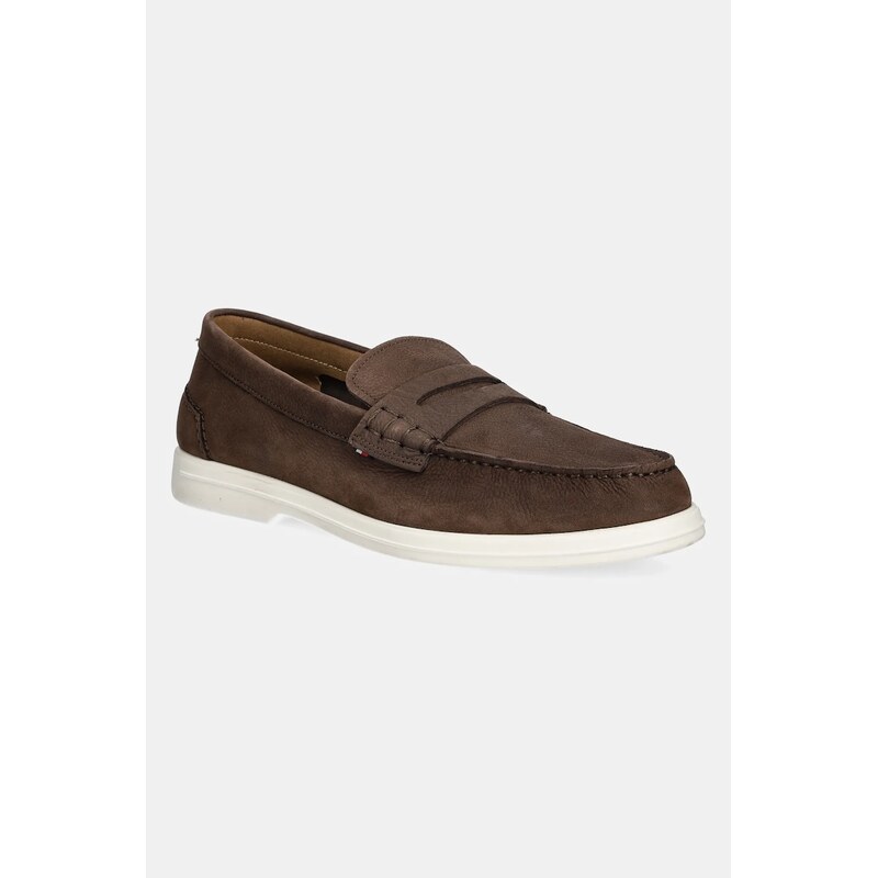Nubukové mokasíny Tommy Hilfiger TOMMY HILFIGER NUBUCK P LOAFER 62908969