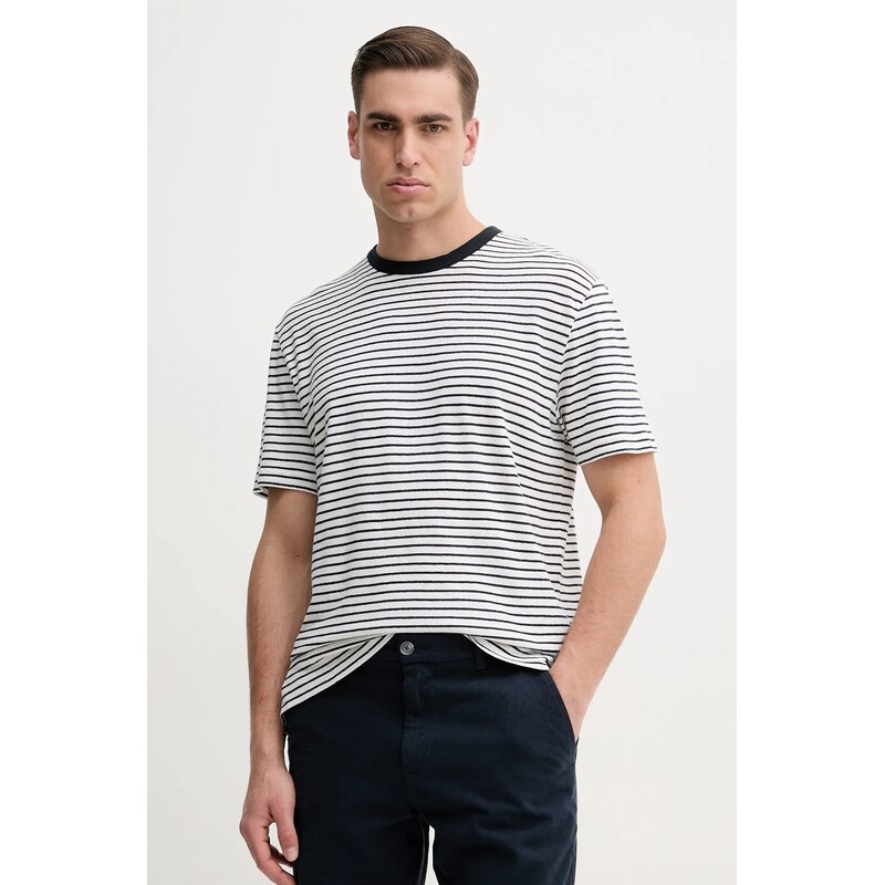 Tričko s prímesou ľanu BOSS 63059596