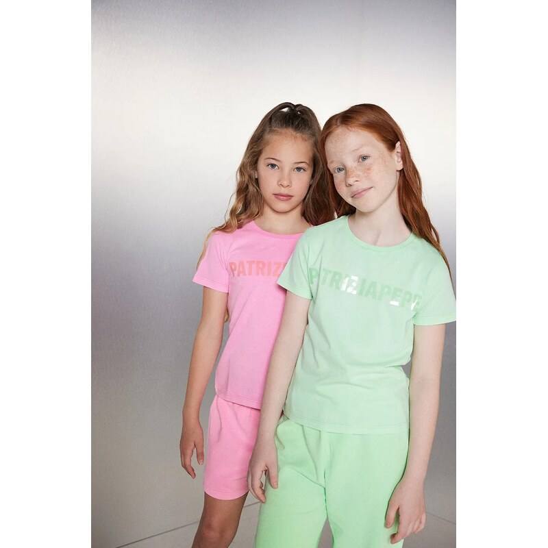 Detské bavlnené tričko Patrizia Pepe G604 64328450