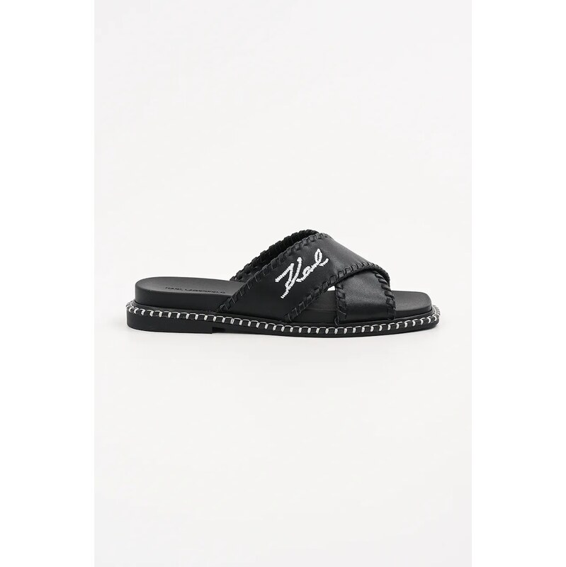 Kožené šľapky Karl Lagerfeld KLEO 62938602