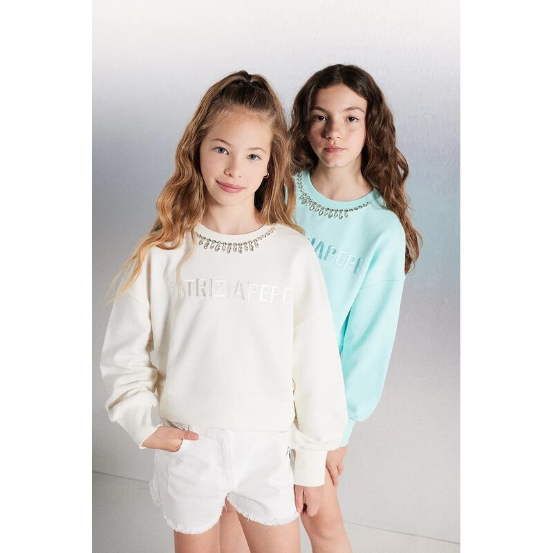 Detská bavlnená mikina Patrizia Pepe W146 64328903